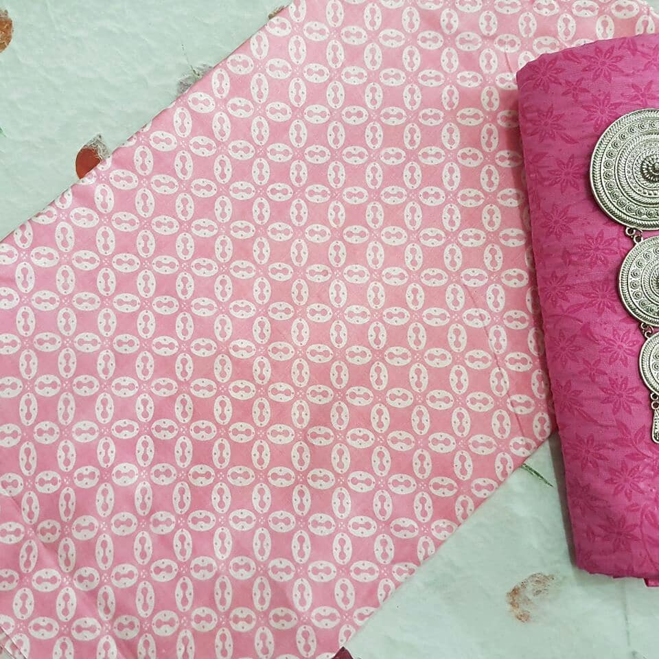 kain batik motif kawung warna soft kombinasi embos warna pink soft