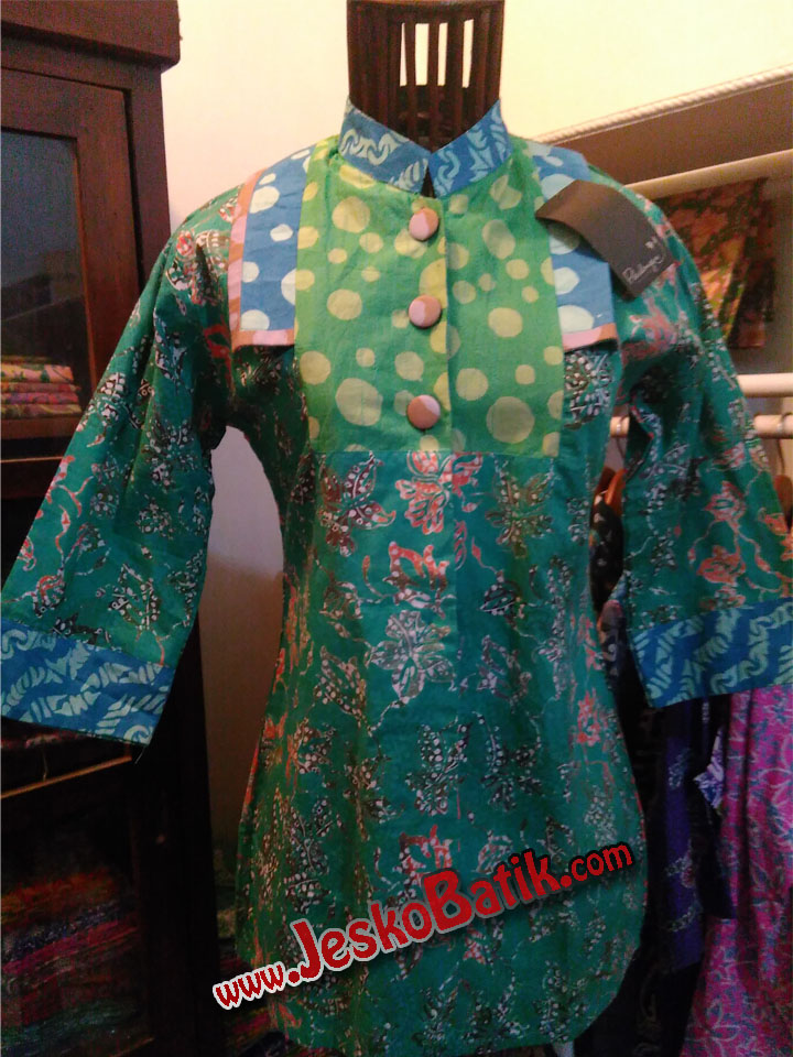 Blouse Batik Cap Baju Kerja B609