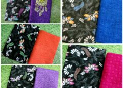 kain batik printing motif bunga batik pekalongan dankain batik embos