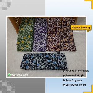 batik cap motif kawung kecil kombinasi