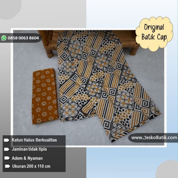 batik cap motif kawung kombinasi